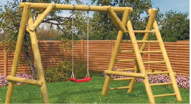 Merdivenli tek kişilik salıncak için malzeme, ø12cm