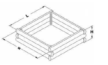 Yükseltilmiş çiçeklik Zhardin ø12 30x90x90cm