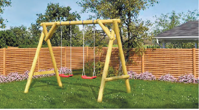 İki kişilik salıncak için malzeme, ø10cm