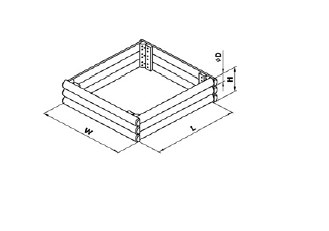Yükseltilmiş çiçeklik Marta ø10 30x90x90cm