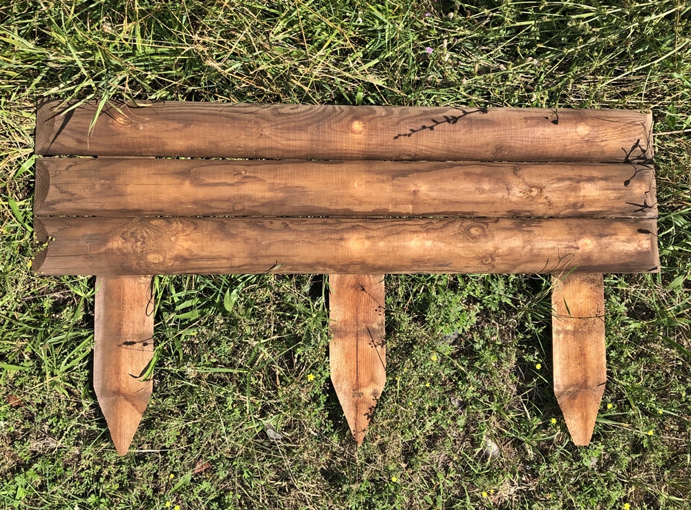 Ahşap çim ayırıcı Otakar ø10 3060x110cm kahverengi