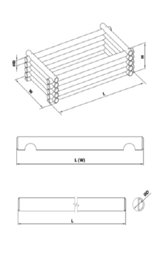 Yükseltilmiş yatak Srub ø10 50x90x90cm