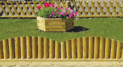 Ahşap çim ayırıcı Oskar ø5 2640x5cm