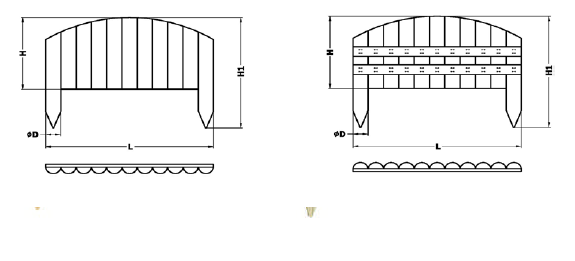 Ahşap çim ayırıcı Oskar ø5 2640x5cm