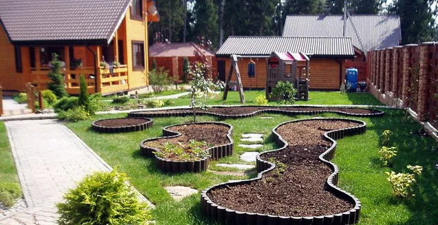 Ahşap çim ayırıcı 