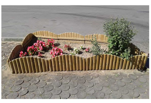 Ahşap çim ayırıcı Oskar ø5 2640x5cm