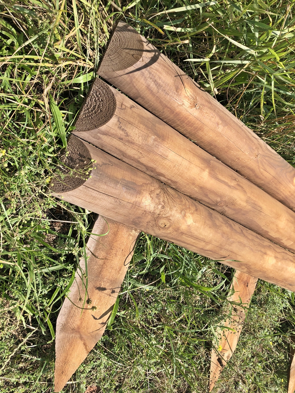 Ahşap çim ayırıcı Otakar ø10 3060x110cm kahverengi