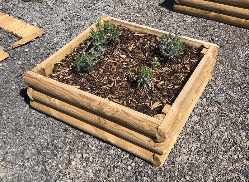 Yükseltilmiş çiçeklik Zhardin ø10 24x90x90cm