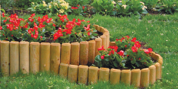 Ahşap çim ayırıcı Osfald ø6 20x250cm