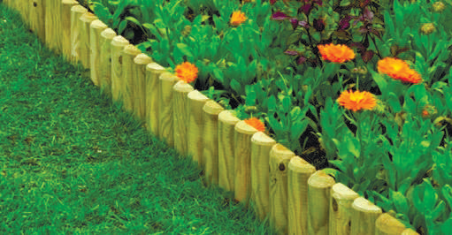 Ahşap çim ayırıcı 